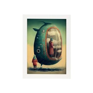 Nacnic Barco Pes Fish No Surrealismo Cinematográfico Ilustrações E Gravuras De Desenhos Animados Abstratos E Artísticos Para A4 Quadros Brancos