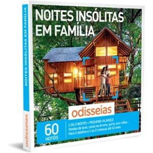 Odisseias Pack Presente - Noites Insólitas em Família   Experiência de 1 ou 2 noites   Peq. almoço e jantar  2 adultos e 1 ou 2 crianças