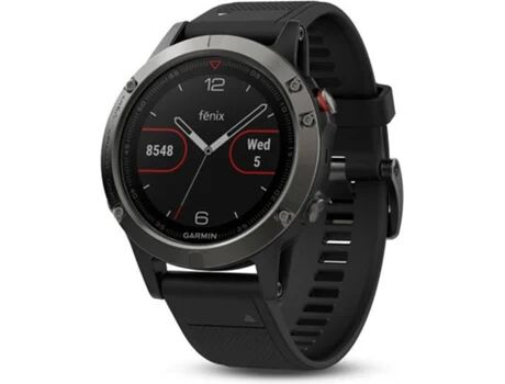 Garmin Relógio Desportivo Fénix 5 (Bluetooth - Até 24 h de autonomia - Preto)