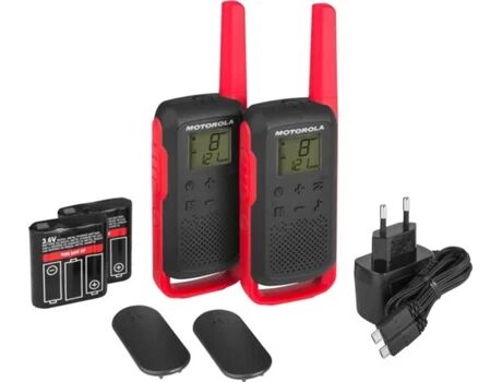 Motorola Walkie-Talkie T62 (16 Canais - Até 8 Km - Até 18h - Vermelho)