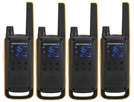 Motorola Walkie-Talkie T82 Extreme Quad (16 Canais - Até 10 Km - Até 18h - Preto)