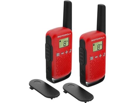 Motorola Walkie-Talkie T42 (16 Canais - Até 4 Km - Até 18h - Vermelho)