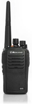 Midland Walkie-Talkie G15 IP67 (8 Canais - Até 12 Km - Até 19 h - Preto)