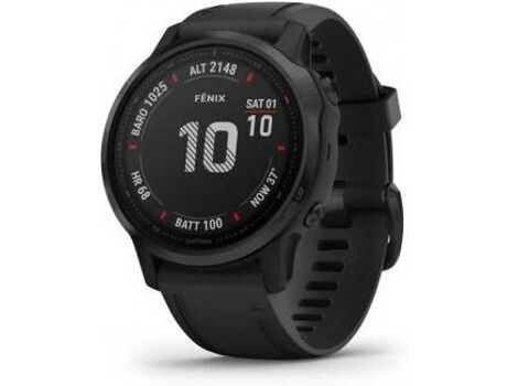 Garmin Relógio Desportivo Fenix 6S PRO (Bluetooth - Até 9 dias de autonomia - Preto)