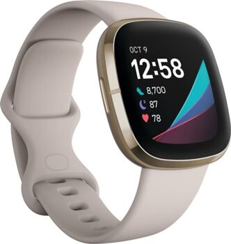 Fitbit Relógio Desportivo Sense (Bluetooth - Até 6 dias de autonomia - Branco)