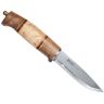 Helle Harding Hunting Knife 3.9 Inch Blade Curly Birch And Walnut Handle