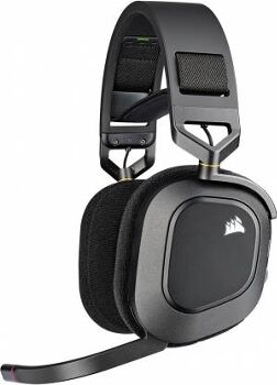 Corsair Auscultadores Gaming HS80 RGB (Over Ear - Wireless - Microfone - Preto)