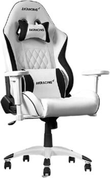 Akracing Cadeira Gaming L. Series California Laguna (Até 150 kg - Elevador a gás Classe 4 - Preto e Branco)