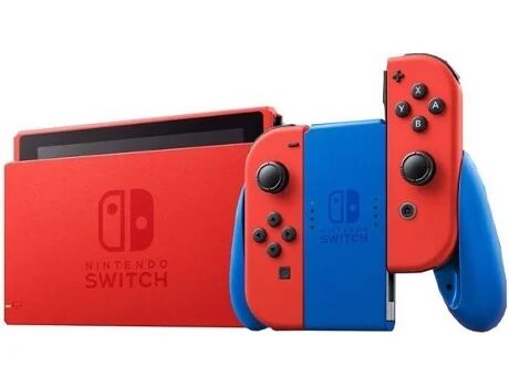 Nintendo Consola Switch V2 (Mario Red & Blue Edition - 32 GB)