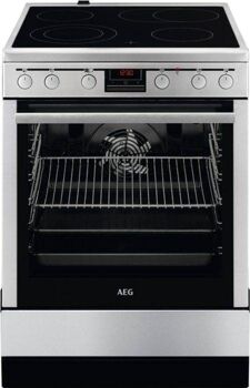 AEG Fogão CCB6642BBM (73 L - Elétrico de Vitrocerâmica - Inox)