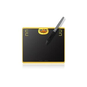 Huion Mesa Digitalizadora Hs64 Special Edition Graphics Pen Tablet Preto Amarelo 5080 Lpi 160 X 102 Mm Usb