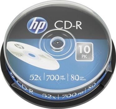 HP CD - R 80Min 700MB 52x Cake Box (10 unidades)