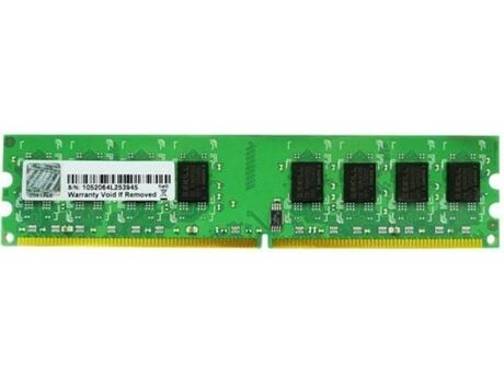 Gskill Memória RAM DDR2 F2-6400CL5S-1GBNT (1 x 1 GB - 800 MHz - CL 5 - Verde)