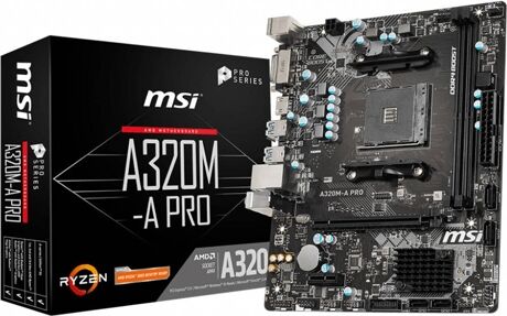 MSI Motherboard A320M-A PRO (Socket AM4 - AMD 320 - Micro-ATX)