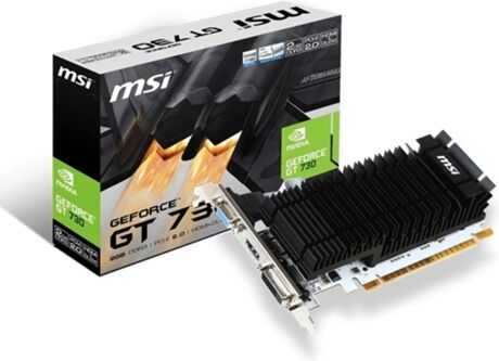 MSI Placa Gráfica GeForce GT 730 Low Profile (NVIDIA - 2 GB DDR3)