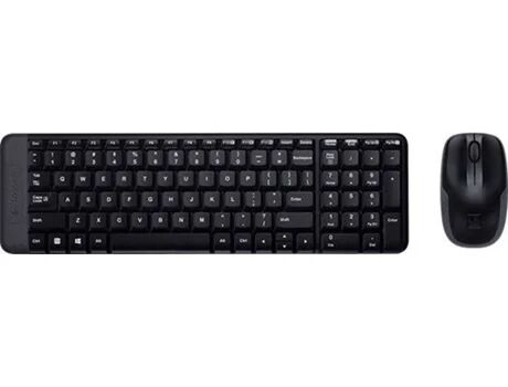 Logitech Teclado + Rato MK220 (Wireless - Teclado Numérico)