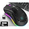 Veeki Viper Bm600 Leve Buraco Oco Carregando Jogo De Mouse Sem Fio Brilhante Rgb Computador Preto