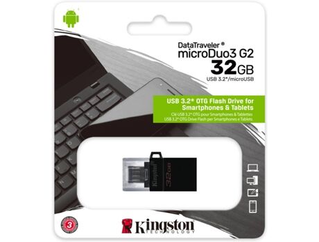 Kingston Pen USB DataTraveler microDuo 3 G2 (Type-C + Micro USB - 32 GB)