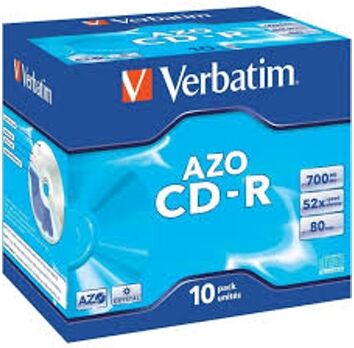 Verbatim CD-R AZO 700MB 52X PRINTBANLE JEWEL CASE 10