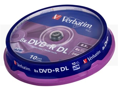 Verbatim DVD+R 8.5GB Doble Layer Cake 10