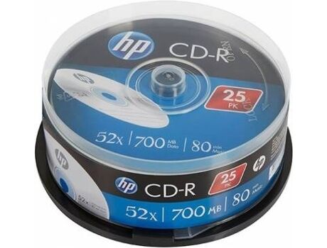 HP CD-R 52x, 700 MB, 80 min CRE00015-3 (25 unidades)
