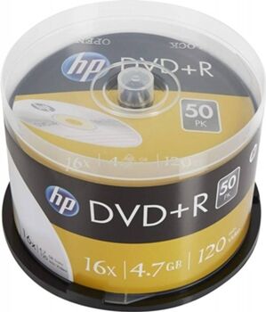 HP DVD+R 120Min 4,7GB Cake Box (50 unidades)