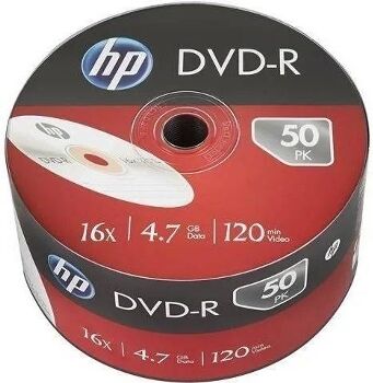 HP DVD+R 120Min 4,7GB Cake Box (50 unidades)