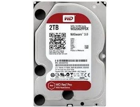 Western Digital Disco HDD Interno WD RED PRO 2TB (2 TB - SATA - 7200 RPM)