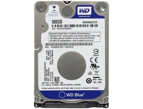 Western Digital Disco HDD Interno WD Blue (500 GB - SATA - 5400 RPM)