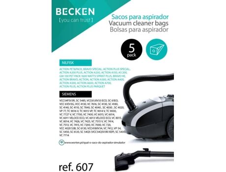 Becken Sacos de Aspirador REFª607 (5 unidades)