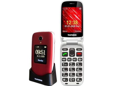 Telefunken Telemóvel Sénior S560 (2.8'' - 2G - Vermelho)