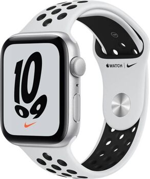 Apple Watch Nike SE GPS+Cellular 40 mm Prateado com Bracelete Desportiva Platina-pura/Preto