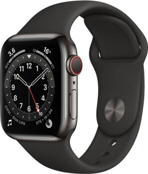 Apple Watch S6 40 mm Cellular Cinza, Preto Sport Band