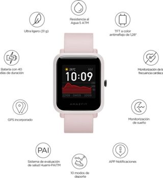 Amazfit Smartwatch Bip S Rosa