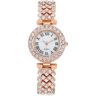 Sunmostar Fashion Roman Pattern Diamond Ladies Watch Women'S Watch Quartz Bracelet Women'S Watch Rose Gold