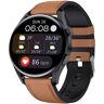 Enkers Smartwatch com Função de Fala Rastreador de Atividade Física com Lembrete de Informações Frequência Cardíaca M-Castanho