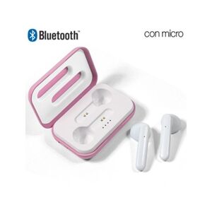 Okapas Auriculares Stereo Bluetooth Dual Pod Cool Style Rosa Auriculares