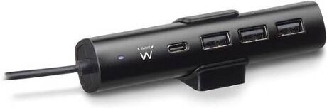 Ewent Carregador EW1317 (3 USB - 1 USB-C - Preto)