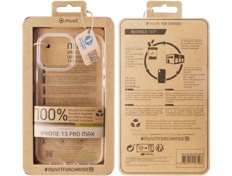 Muvit Capa iPhone 13 Pro Max Recicletek Transparente