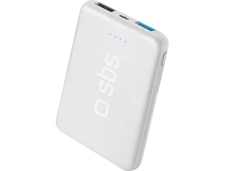 Sbs Powerbank Pocketline (4000 mAh - 2 USB - 1 MicroUSB - Branco)
