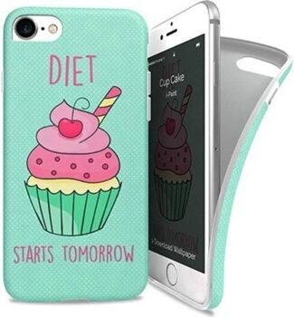 I-Paint Capa Soft Cup Cake iPhone 7, 8 Verde