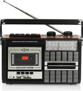 Ricatech Rádio Gravador PR85 (Preto - Analógico - FM/AM/SW1/SW2 - Pilhas e Corrente)