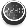 Xgf X10 Night Light Bluetooth5.0 Almejador Relógio Rádio Desktop Relógio Carregor de Telefone Usb Fm Rádio Blac