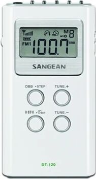 Sangean Rádio DT-120 (Branco - Digital - AM / FM - Pilhas)