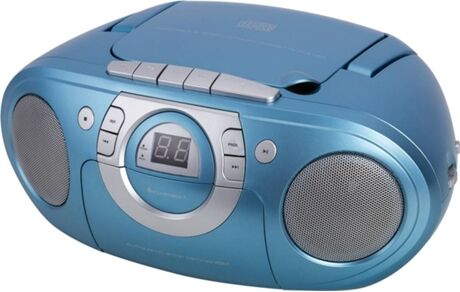 Soundmaster Rádio Boombox SCD5100BL (Azul - Analógico - AM/FM - Pilhas e Corrente)