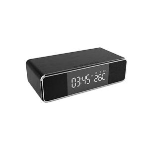 S/marca Relógio Despertador Elétrico Digital Termômetro Relógio Hd Relógio Com Telefone Carregador Sem Fio E Data Fm Bt Bluetooth
