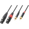 Pd-Connex Cx68-3 Cabo de Áudio 3 M 2 X Xlr 3-Pin 2 X Rca Preto