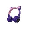 Slowmoose Auscultadores Bluetooth 5.0 Gato Fofo Auscultadores Hifi Menina / Filha Sem Fio para Pc Azul Escuro
