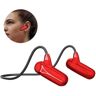 Jeiibrzui Auriculares Bluetooth Lx-F1-Bone Conduction -Red Auscultadores de Condução Óssea Sem Fios de Orelha Aberta com Microfone 5.0 Chamada Telefónica