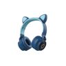Slowmoose Auscultadores Bluetooth 5.0 Gato Fofo Auscultadores Hifi Menina / Filha Sem Fio para Pc Azul